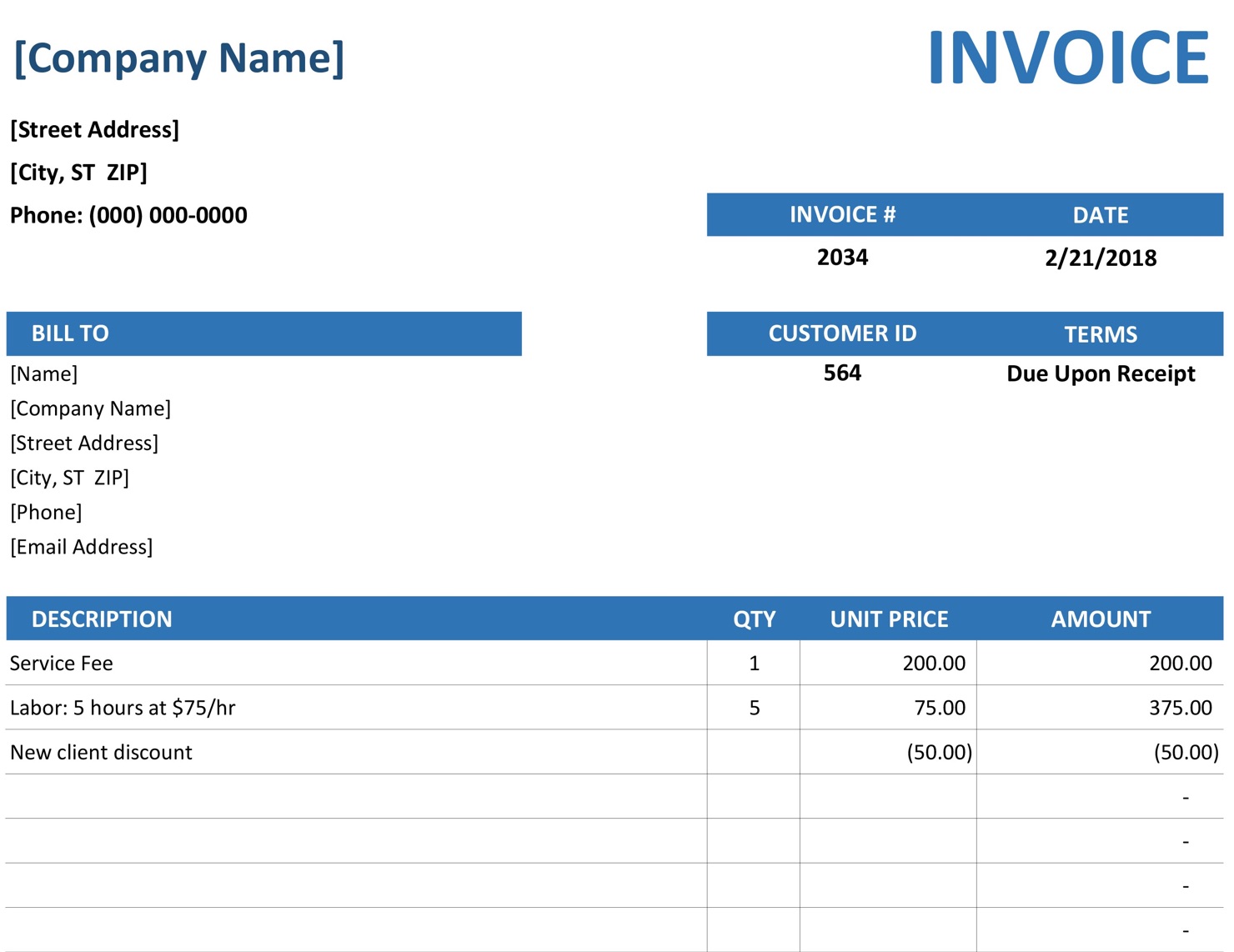 How to create an invoice quickly